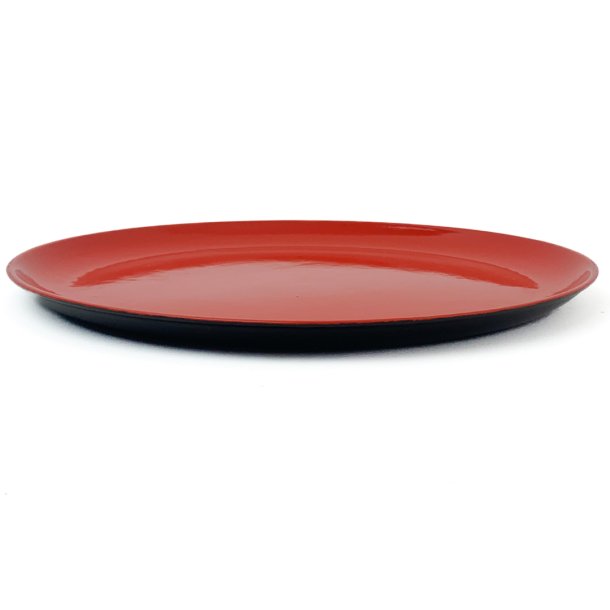 Roter Vintage Emailleteller