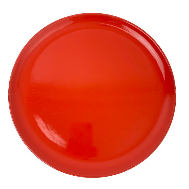 Roter Vintage Emailleteller