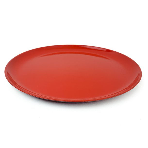 Roter Vintage Emailleteller