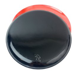 Roter Vintage Emailleteller