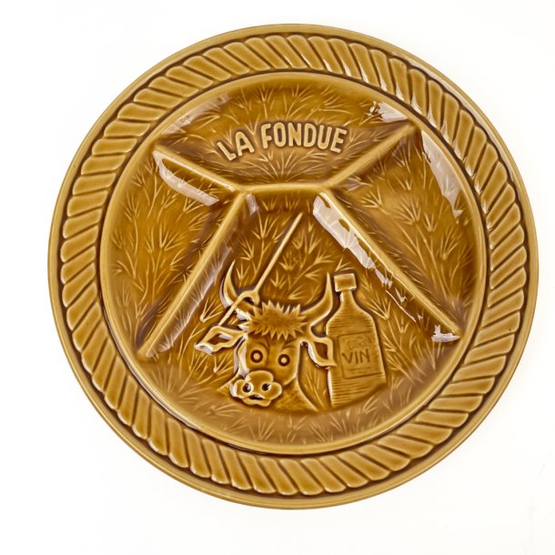 Franzsischer Fondue-Teller Sarreguemines