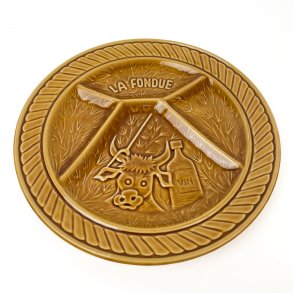 Franzsischer Fondue-Teller Sarreguemines