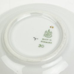 Hvid vintage tapassk�l Saksisk Blomst