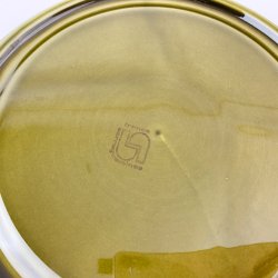 Olivgrner Retro-Teller mit Fchern