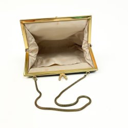 Sort vintage selskabstaske med k�de
