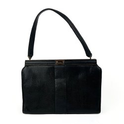 Sort vintage slangeskind taske