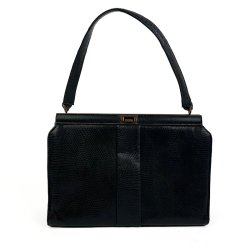 Sort vintage slangeskind taske