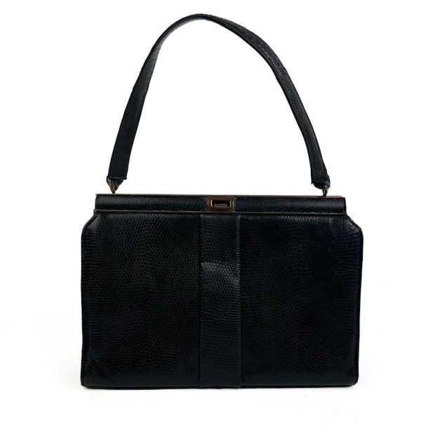 Sort vintage slangeskind taske