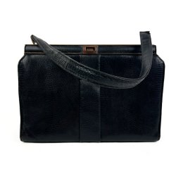 Sort vintage slangeskind taske