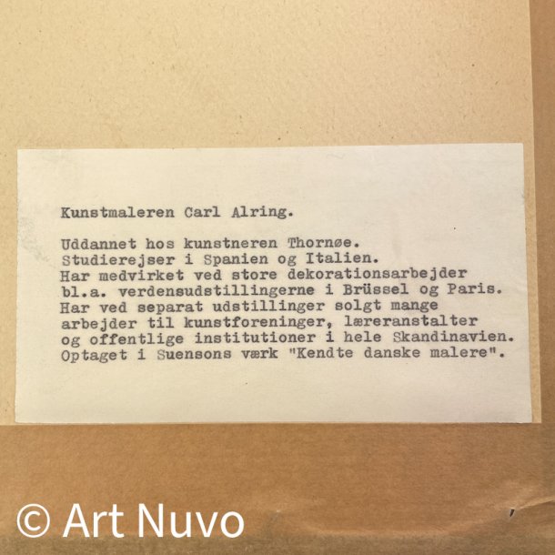 Carl Alring � original pasteltegning