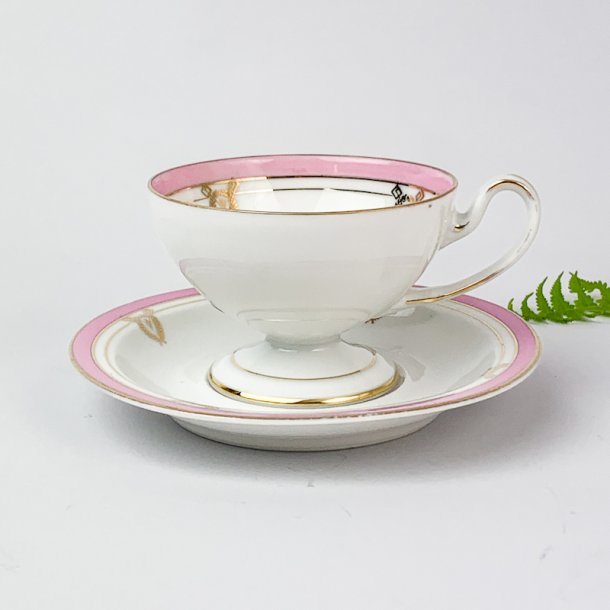 Vintage Teetasse. - Rosa und Gold.