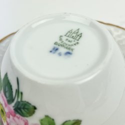 Hvid vintage tekop Saksisk Blomst