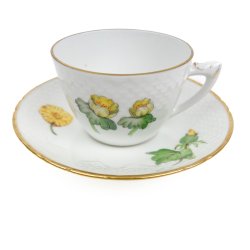 Vintage tekop Saksisk Blomst