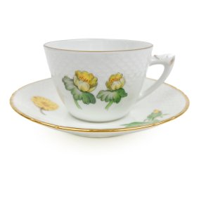 Vintage tekop Saksisk Blomst