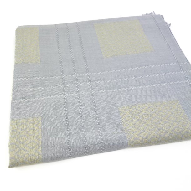 Gr� retro dug med gule tern � 150 cm