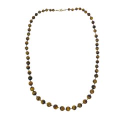 Vintage tiger�je perlek�de med s�lv