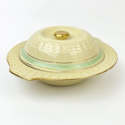 Servierschale mit Deckel. - Royal Adams Ivory, England.