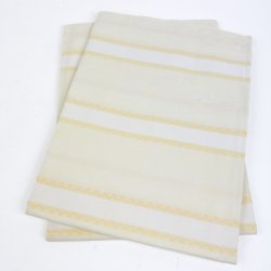 To pastelgule vintage damaskpudebetr�k