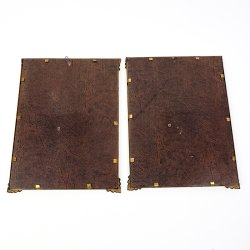 To elegante vintage messingrammer