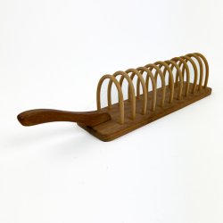 Teak vintage toastholder