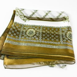 Groes wei-braunes Vintage-Tuch  