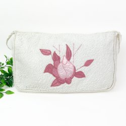 Vintage toilettaske med applikation