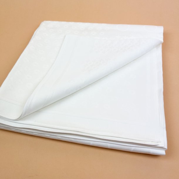 Tolv hvide vintage damask mundservietter