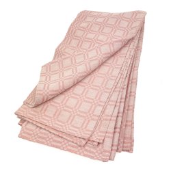 Tolv rosaternede vintage mundservietter