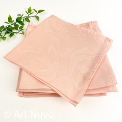 Tolv rosa vintage damaskservietter