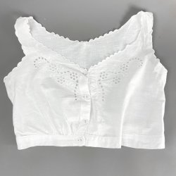 Vintage livstykke med engelsk broderi