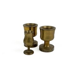 Tre miniature vintage messingb�gre