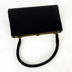 Sort vintage l�der h�ndtaske