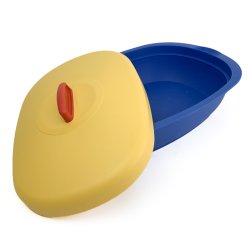 Bl-gul retro Tupperware beholder