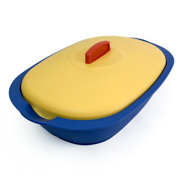 Bl-gul retro Tupperware beholder