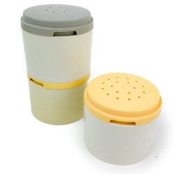 Drei Retro Tupperware Streudosen