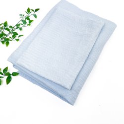 Lysebl�t vintage b�k og b�lge senget�j � 220 cm