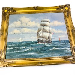 Roald Hansen oliemaleri skib 