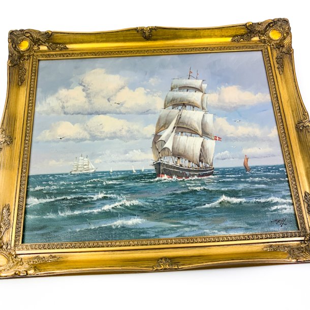 Roald Hansen oliemaleri skib 