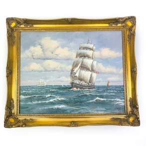 Roald Hansen oliemaleri skib 