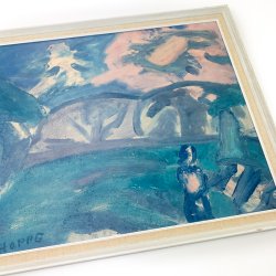 Erik Hoppe maleri Rockwool 1967