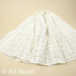 Hvidt vintage blondeundersk�rt str S
