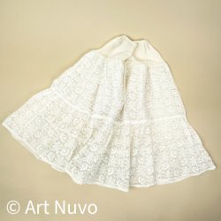 Hvidt vintage blondeundersk�rt str S