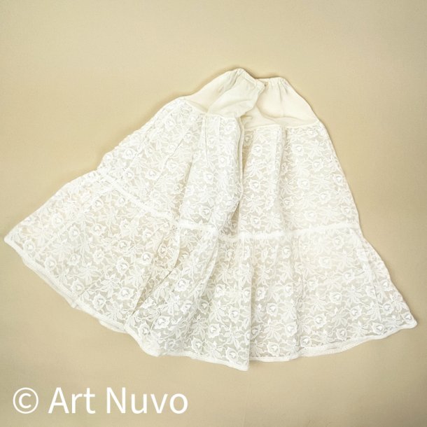 Hvidt vintage blondeundersk�rt str S