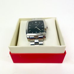 Alfex Herrenarmbanduhr mit schwarzem Zifferblatt