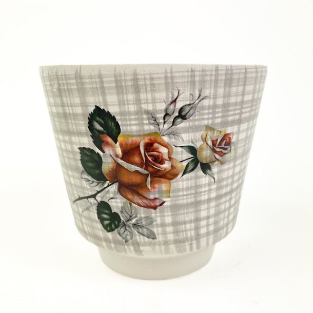 Vintage Frankton urtepotte med roser