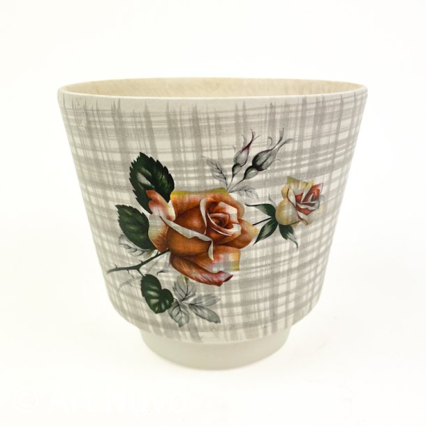 Vintage Frankton urtepotte med roser