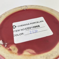 Roter Retro Blumentopf