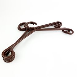 Fire brune retro bjler i plast 