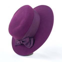 Lila vintage Wollhut  Gre 56