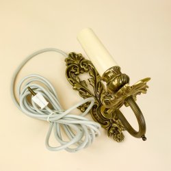 Vintage v�glampe messing ornament